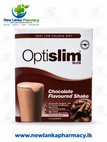 OPTISLIM VLCD Chocolate Flavoured Shake – 12 × 43 g Sachets